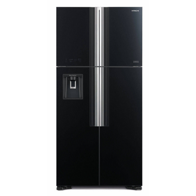 Hitachi 601Ltr Inverter Class French Door Refrigerator Glass Black Color RW760PUK7GBK