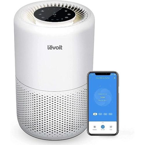 LEVOIT Core 200S Smart WiFi Air Purifier | H13 True HEPA Filter | Allergies, Pets, Smoke, Dust, Pollen | Ozone Free | 24dB Quiet | For Home Large Room, Bedroom | White