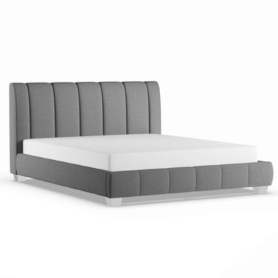 Olson Modern Platform Queen Size Bed Frame Grey