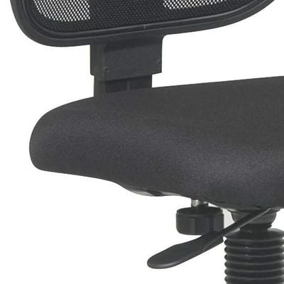 Office Star Deluxe Breathable Mesh Back Ergonomic Drafting Chair with Lumbar Support and Adjustable Footring with 18.5",Black Fabric,28 W x 22.75 D x 41-52 H,DC2990