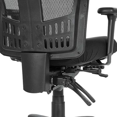 Office Star ProGrid High Back Managers Chair with Adjustable Arms, Multi-Function and Seat Slider (Black)