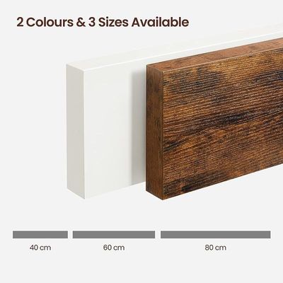 Vasagle LWS24BX Floating Wall Shelf for Photos, Decorations - Rustic Brown