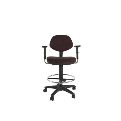Mahmayi Sandra 1210ADK Task Chair - Office Chair with Draft Kit, Adjustable Armrests, PP Back and Seat Frame and Double Wheel Rolling Castors (Peat)