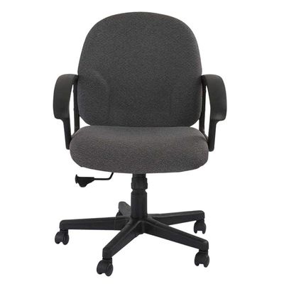 Helena 591 Chair Uk Office Chair With Fabric Seat and Back With Pu Armrest (Low Back, Grey)