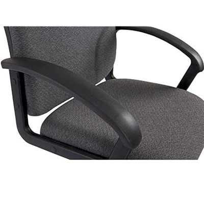 Helena 591 Chair Uk Office Chair With Fabric Seat and Back With Pu Armrest (Low Back, Grey)