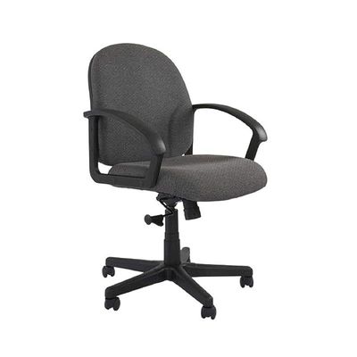 Helena 591 Chair Uk Office Chair With Fabric Seat and Back With Pu Armrest (Low Back, Grey)
