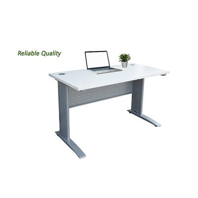 Stazion 1260 Modern Office Desk With Drawers (120Cm) (Without Drawers, White)