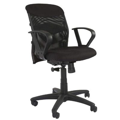 Scarlet 33536 Low Back Ergonomic Mesh Office Chair With Adjustable Armrest and Soft Arm Pad Synchronized Tilt Tension Mechanism and