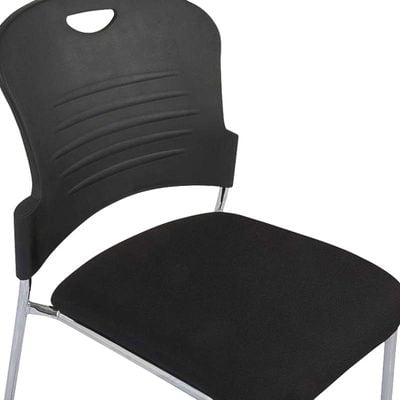 Galaxy 8665Ncf Guest Chair Without Armrest and Sturdy Polished Frame Cantilever Office Chair With Molded Foam Fabric Seat and Pp Back