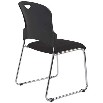 Galaxy 8665Ncf Guest Chair Without Armrest and Sturdy Polished Frame Cantilever Office Chair With Molded Foam Fabric Seat and Pp Back