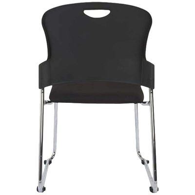 Galaxy 8665Ncf Guest Chair Without Armrest and Sturdy Polished Frame Cantilever Office Chair With Molded Foam Fabric Seat and Pp Back