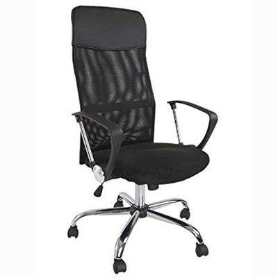 CX4DHBBL Executive Mesh Chair, Ergonomic Height Adjustable Swivel Desk Chair with Lumbar Support Breathable Backrest for Computer Workstation Home Office - (Sarah 4D High Back, Black)