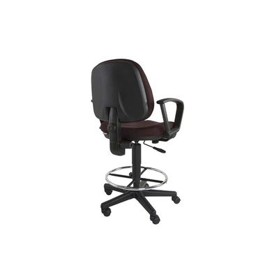 Mahmayi Debra 1380ADK Task Chair - Office Chair with Draft Kit, Armrests, PP Back and Seat Frame and Double Wheel Rolling Castors (Peat)