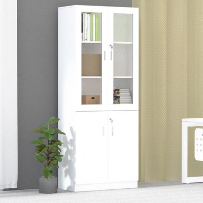 Mahmayi Carre 1123 White Full Height Bookshelf, Modern Design, Spacious Shelves, Versatile Storage, Office or Home Décor