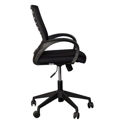 Sleekline 1004 Task Office Chair, Adjustment Height - Castor Wheel Chair With Headrest- Black