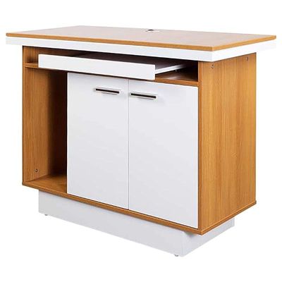 Zelda Modern Executive Desk, Brown/White, 180 x 160 x 76 .5 cm, Zhm225-16Exec