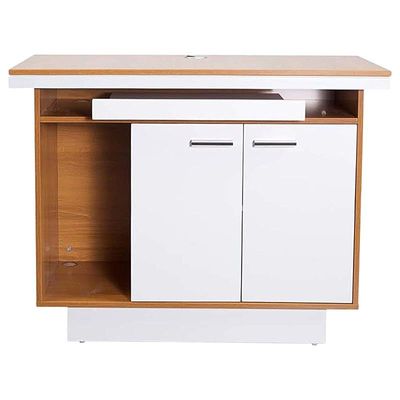 Zelda Modern Executive Desk, Brown/White, 180 x 160 x 76 .5 cm, Zhm225-16Exec