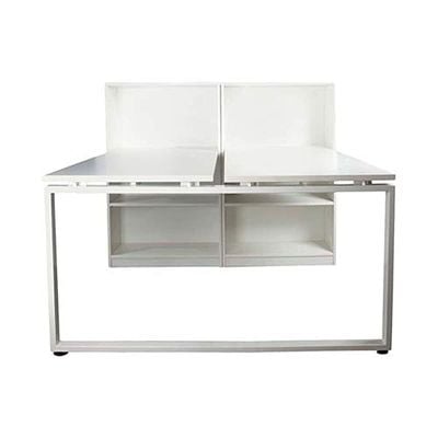 Projekt Modern Workstation Design With Side Cabinet Bookcase Metal Frame (140 CM)