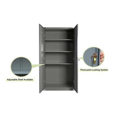 Victory Steel Japan OEM Mild Steel Filing Cupboard with Shelves Storage Compartment (GREY)