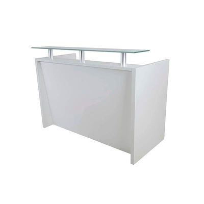 R06 Reception Desk for Office, Hotel- 140cm, White