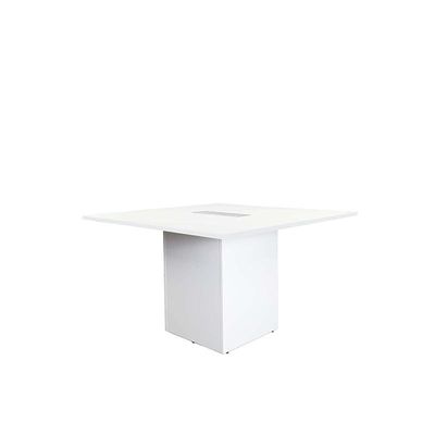 Ultra-Modern Projekt 7 Rec 360 12 Seater Square Modular Conference Table, Cable Management Dual Tone Finish by - White