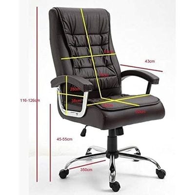 Ultimate Desk Chairs, Ergonomic Height Adjustable Office Chair with Armrest &amp; Back Comfort for Computer Workstation Home - (Plush High Back Black)