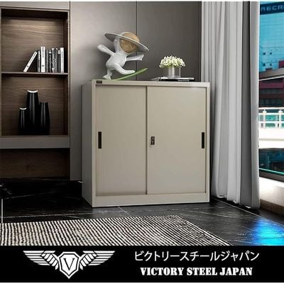 Victory Steel Japan OEM Sliding Door Steel Bookshelf (Steel Door)