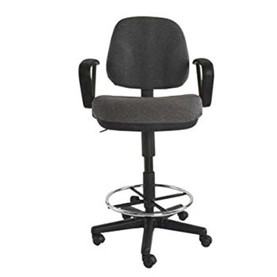 Mahmayi Debra 1380ADK Task Chair - Office Chair with Draft Kit, Armrests, PP Back and Seat Frame and Double Wheel Rolling Castors (Grey)