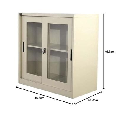 Victory Steel Japan OEM Sliding Door Steel Bookshelf (Glass Door)