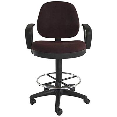 Mahmayi Sephora 3059ADK Task Chair - Office Chair with Draft Kit, Armrests, PP Back and Seat Frame and Double Wheel Rolling Castors (Peat)