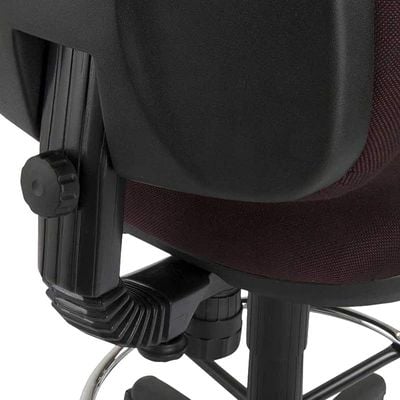 Mahmayi Sephora 3059ADK Task Chair - Office Chair with Draft Kit, Armrests, PP Back and Seat Frame and Double Wheel Rolling Castors (Peat)