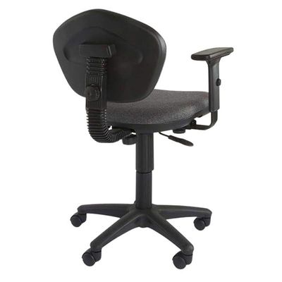 Mahmayi Sandra 1210A Task Chair - Office Chair with Adjustable Armrests, PP Back and Seat Frame and Double Wheel Rolling Castors (Grey)