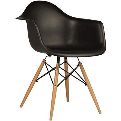 dining style side chair with natural wood legs eiffel room lounge legged base molded plastic seat shell top chairs black, woodenleg blk, Chair-woodenleg-Blk, Dining-CH4-WHT12