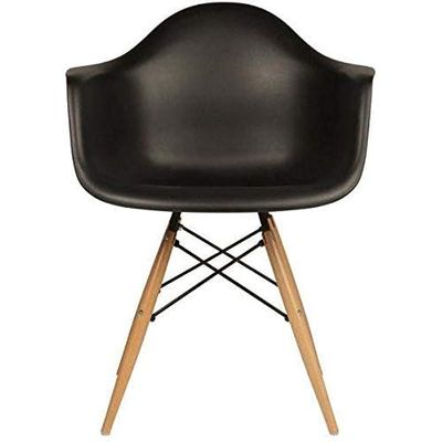 dining style side chair with natural wood legs eiffel room lounge legged base molded plastic seat shell top chairs black, woodenleg blk, Chair-woodenleg-Blk, Dining-CH4-WHT12