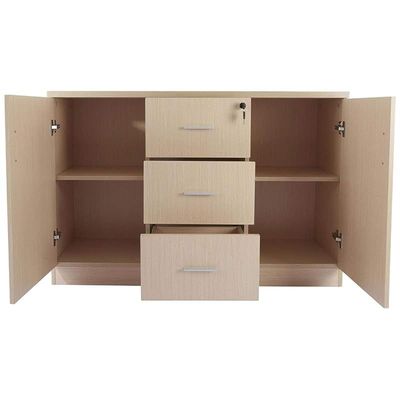 Storage Cabinet for Home Office (Oak Credenza)
