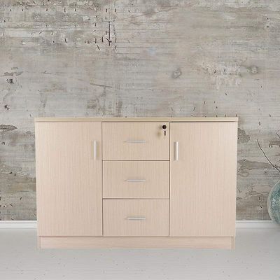 Storage Cabinet for Home Office (Oak Credenza)