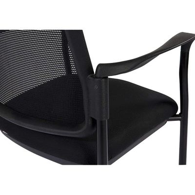 Erica 809Npf Visitors Mesh Guest Chair With Mesh Upholstery and Breathable Fabric (Black) Ta809Npfvblk
