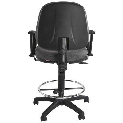 Mahmayi Sephora 3059ADK Task Chair - Office Chair with Draft Kit, Armrests, PP Back and Seat Frame and Double Wheel Rolling Castors (Grey)