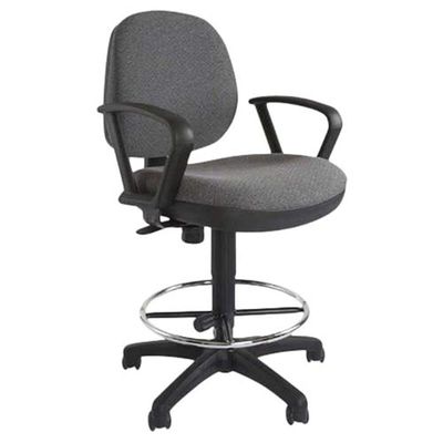 Mahmayi Sephora 3059ADK Task Chair - Office Chair with Draft Kit, Armrests, PP Back and Seat Frame and Double Wheel Rolling Castors (Grey)