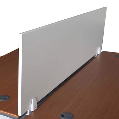 Mahmayi Deler Desktop Mounted Privacy Panel Divider Panels with 2 Clips for Student, Call Centers, Offices, Libraries, Classrooms- Removable Sound Absorbing Desk Partition Board(160 CM, Silver)