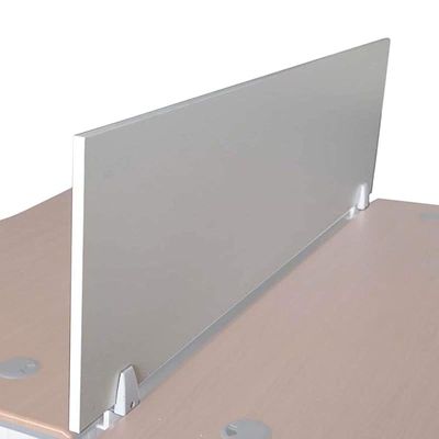 Mahmayi Deler Desktop Mounted Privacy Panel Divider Panels with 2 Clips for Student, Call Centers, Offices, Libraries, Classrooms- Removable Sound Absorbing Desk Partition Board(160 CM, Silver)