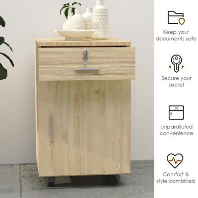 Mahmayi ME 1D1D Mobile Pedestal Melamine Finish - Oak