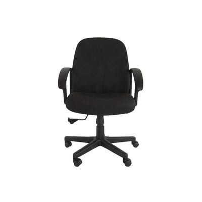 Iris 587 Office Executive Superior Fabric Low Back Chair (Black)