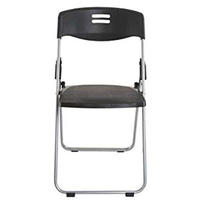 Kelvin S234 Folding Chair - Ergonomic &amp; Comfortable Plastic Folding Chair - Seat and Back Made Of Polypropylene With Powder Coated Frame - (Black)