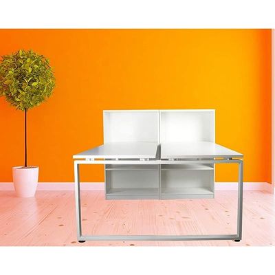 Projekt Modern Workstation Design With Side Cabinet Bookcase Metal Frame (120 CM)