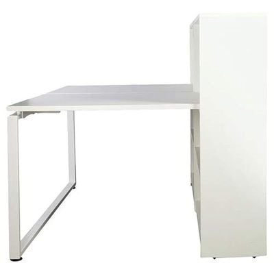 Projekt Modern Workstation Design With Side Cabinet Bookcase Metal Frame (120 CM)