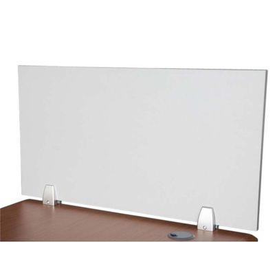 Mahmayi Deler Desktop Mounted Privacy Panel Divider Panels with 2 Clips for Student, Call Centers, Offices, Libraries, Classrooms- Removable Sound Absorbing Desk Partition Board(75 CM, Silver)