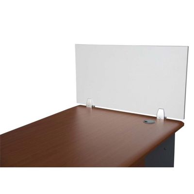 Mahmayi Deler Desktop Mounted Privacy Panel Divider Panels with 2 Clips for Student, Call Centers, Offices, Libraries, Classrooms- Removable Sound Absorbing Desk Partition Board(75 CM, Silver)