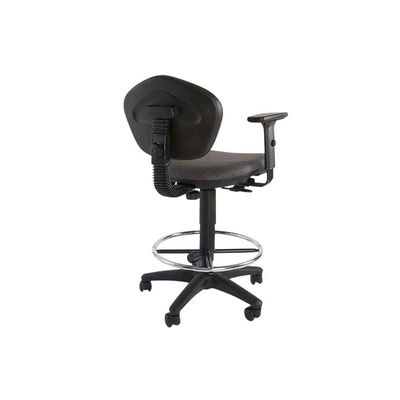 Mahmayi Sandra 1210ADK Task Chair - Office Chair with Draft Kit, Adjustable Armrests, PP Back and Seat Frame and Double Wheel Rolling Castors (Grey)