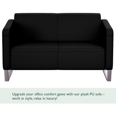 Loop 2850 Two Seater Sofa Black PU